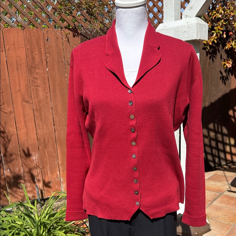 Bentley Arbckle Rust-Red Cardigan Sweater